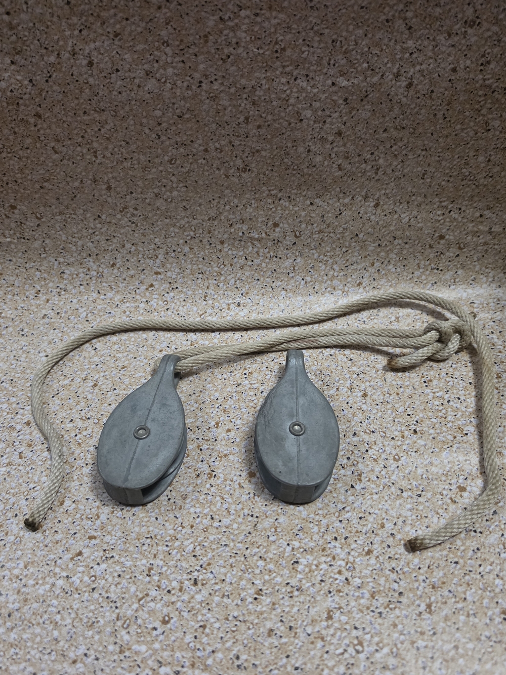 Pair of Vintage Buildall Cast Aluminum Clothesline Pulleys
